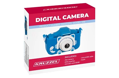 Digitálny fotoaparát pre deti Full HD s 32GB kartou – modrý