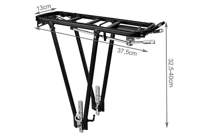 Hliníkový nosič na bicykel – zadný nosič 35 kg