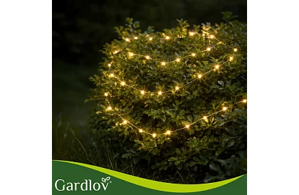Dekoratívny vonkajší solárny reťaz 15 metrov – teplá biela