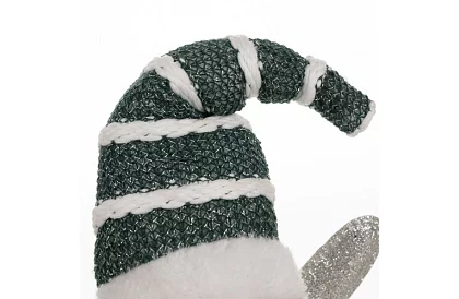 Vianočná sediaca biela víla s krídlami – 32 cm