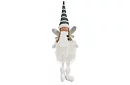 Vianočná sediaca biela víla s krídlami – 32 cm