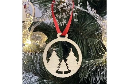 Drevené vianočné ozdoby 36 kusov