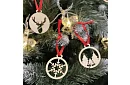 Drevené vianočné ozdoby 36 kusov