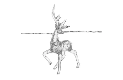 Vianočný LED reťaz na batérie 145 cm - Sobí svetelná girlanda