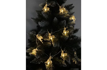 Vianočný LED reťaz na batérie 145 cm - Sobí svetelná girlanda