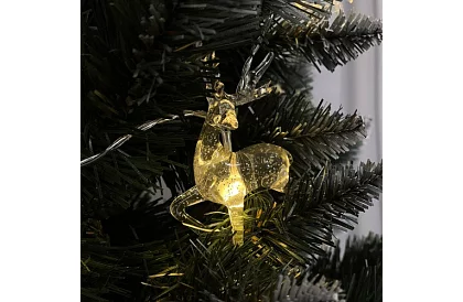 Vianočný LED reťaz na batérie 145 cm - Sobí svetelná girlanda