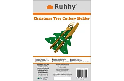 Vianočná kapsa na príbory 12 ks – stromček