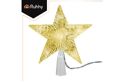 LED hviezda na vianočný stromček – teplá biela