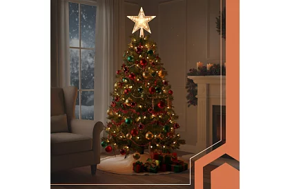 LED hviezda na vianočný stromček – teplá biela