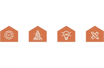 LED hviezda na vianočný stromček – teplá biela