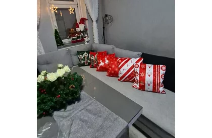 Dekoratívny poťah na vankúš 40x40 cm – 4 kusy šťastné a veselé vianoce