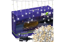 Vianočný LED záves - dážď 100 LED vonkajší - 6m teplá biela