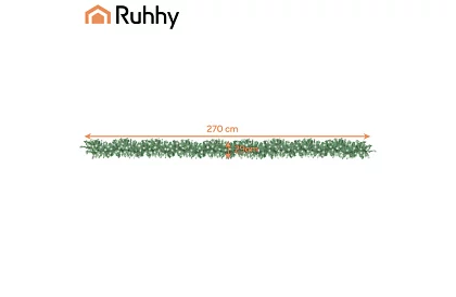 Vianočný hustý reťaz - girlanda zelenobiela 270 cm