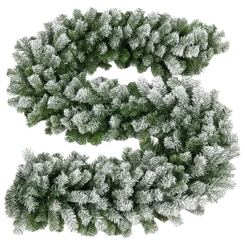 Vianočný hustý reťaz - girlanda zelenobiela 270 cm