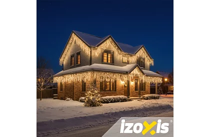 Vianočný LED záves-dážď 500 LED vonkajší - 20m teplá biela