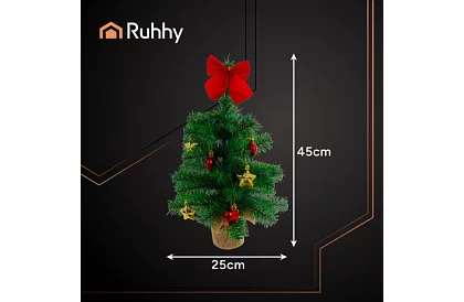 Malý umelý vianočný stromček 45 cm – ozdobený