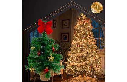 Malý umelý vianočný stromček 45 cm – ozdobený