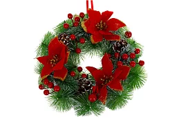 Vstupný text:  Vianočný veniec na dvere,  stôl - 30 cm