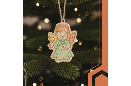 Drevené vianočné ozdoby na dotvorenie 24 ks