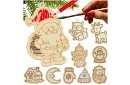 Drevené vianočné ozdoby na dotvorenie 24 ks