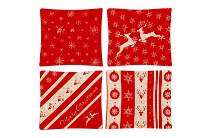 Dekoratívny poťah na vankúš 40x40 cm – 4 kusy v sade