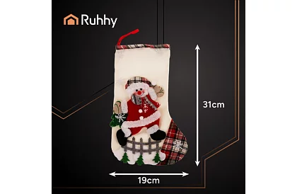 Vianočné ozdobné ponožky - sada 4 kusy s rôznymi motívmi