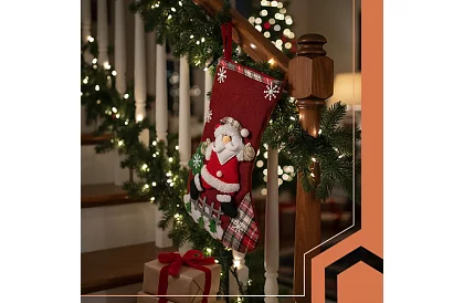 Vianočné ozdobné ponožky - sada 4 kusy s rôznymi motívmi