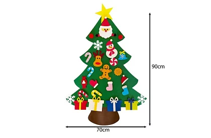 DIY plsťový vianočný stromček na stenu - 90 cm
