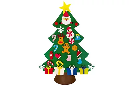 DIY plsťový vianočný stromček na stenu - 90 cm