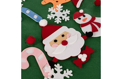 DIY plsťový vianočný stromček na stenu - 90 cm