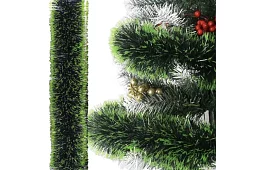 Dlhý vianočný reťaz – zelená girlanda 6 metrov