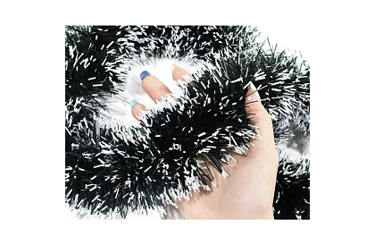 Dlhý vianočný reťaz – bielo-zelená girlanda 6 metrov