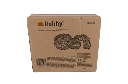 Dlhý vianočný reťaz – bielo-zelená girlanda 6 metrov