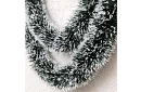 Dlhý vianočný reťaz – bielo-zelená girlanda 6 metrov
