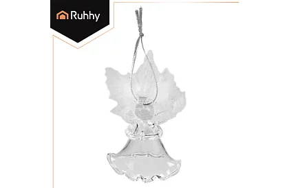 Sklenené anjeliky s perím – 6 kusov