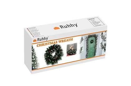 Dekoračný zasnežený veniec na dvere