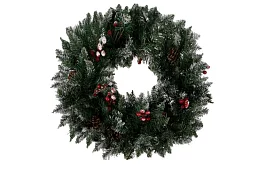 Dekoračný zasnežený veniec na dvere