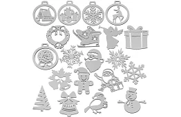 Drevené biele vianočné ozdoby 20 kusov