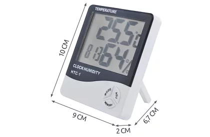 Digitálne hodiny s vlhkomerom a teplomerom