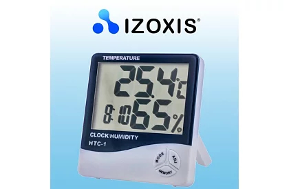 Digitálne hodiny s vlhkomerom a teplomerom