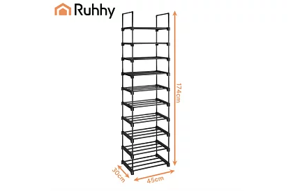 Předsienkový regál 174x45x30 cm – botník 10 políc