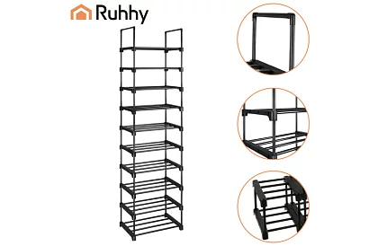 Předsienkový regál 174x45x30 cm – botník 10 políc