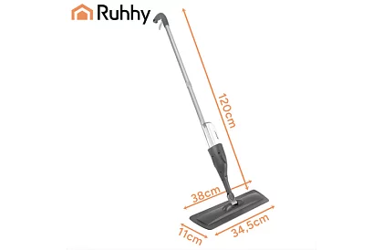 Ploché mop s rozprašovačom Ruhhy 300 ml + 3 utierky