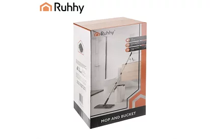 Praktický plochý mop + vedro 8,5 litra – dvojkomorový s príslušenstvom