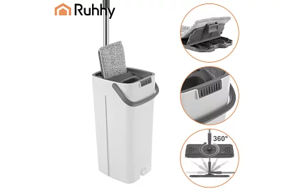 Praktický plochý mop + vedro 8,5 litra – dvojkomorový s príslušenstvom