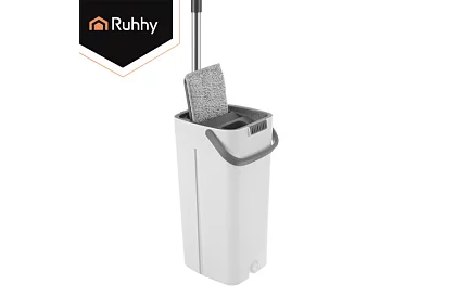 Praktický plochý mop + vedro 8,5 litra – dvojkomorový s príslušenstvom