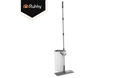 Praktický plochý mop + vedro 8,5 litra – dvojkomorový s príslušenstvom