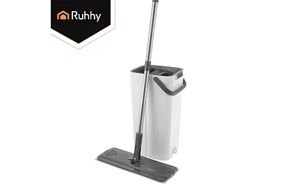 Praktický plochý mop + vedro 8,5 litra – dvojkomorový s príslušenstvom