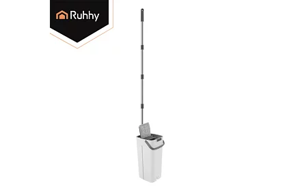 Praktický plochý mop + vedro 8,5 litra – dvojkomorový s príslušenstvom