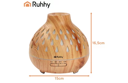 Aroma difuzér Puri – zvlhčovač vzduchu 400 ml s LED podsvietením